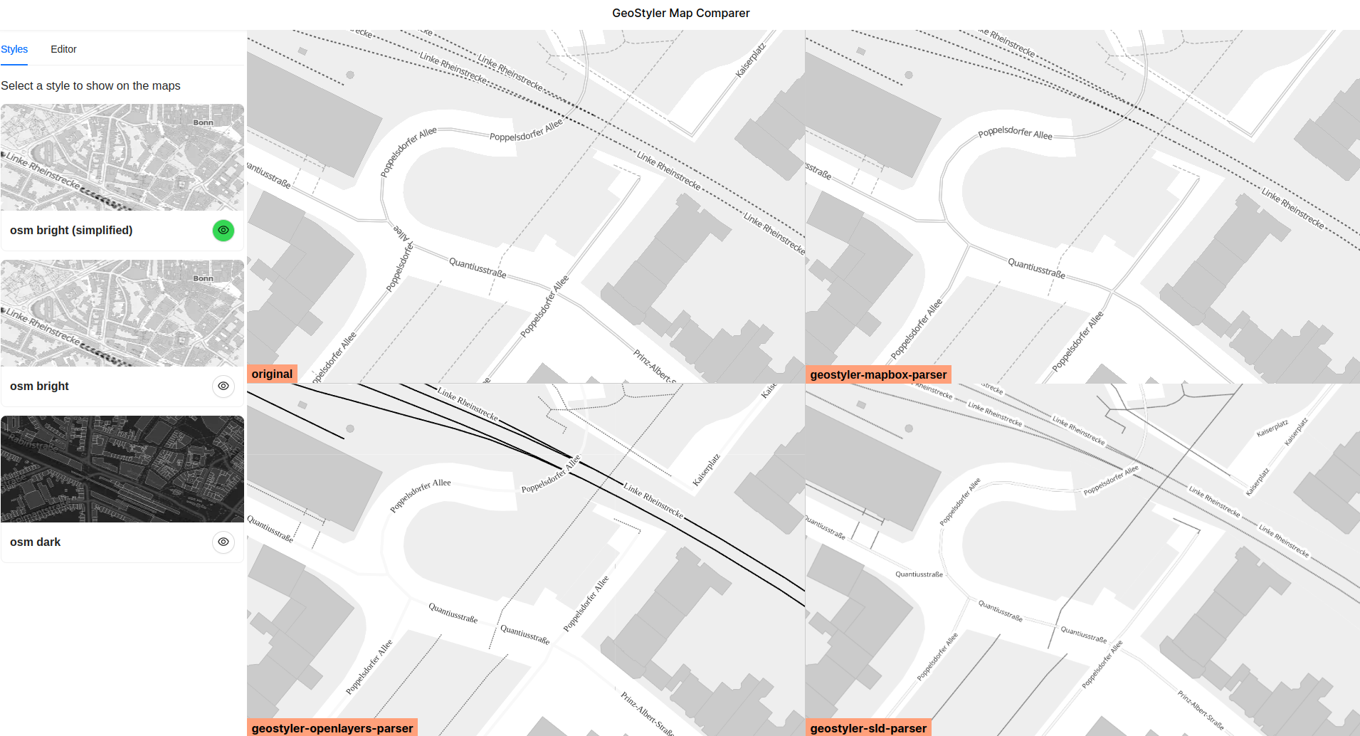 GeoStyler Visual Comparator