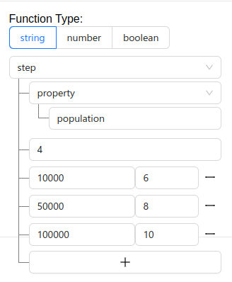 GeoStyler UI Step Expression